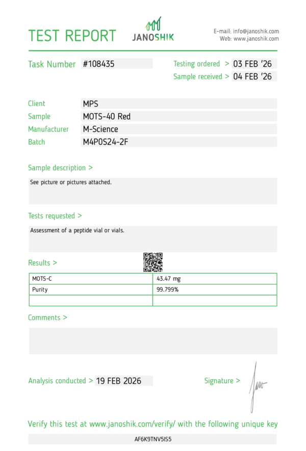 motsc_report MOTS-c 10 mg